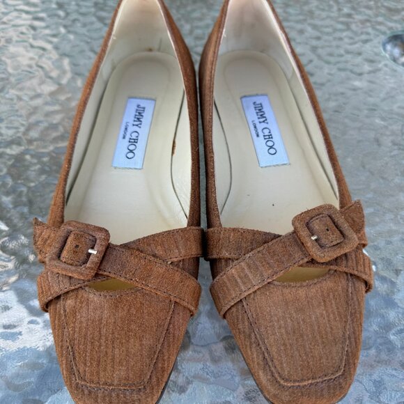 Jimmy Choo Flats Shoes Brown Suede - Picture 8 of 8